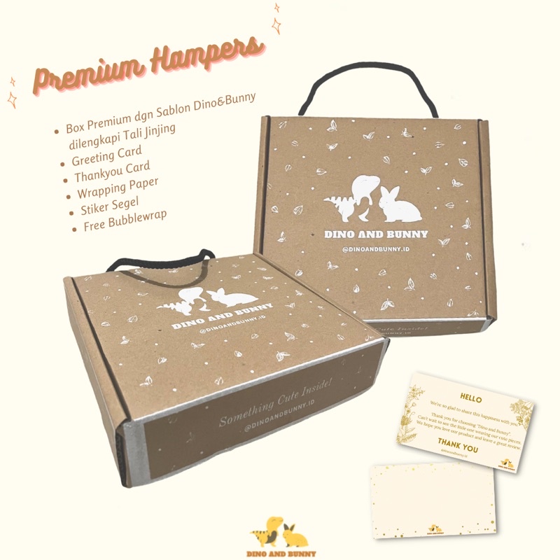 DINOANDBUNNY - Hampers Box Packaging With Bubblewrap - Kado Bayi Anak - Newborn Baby Kids