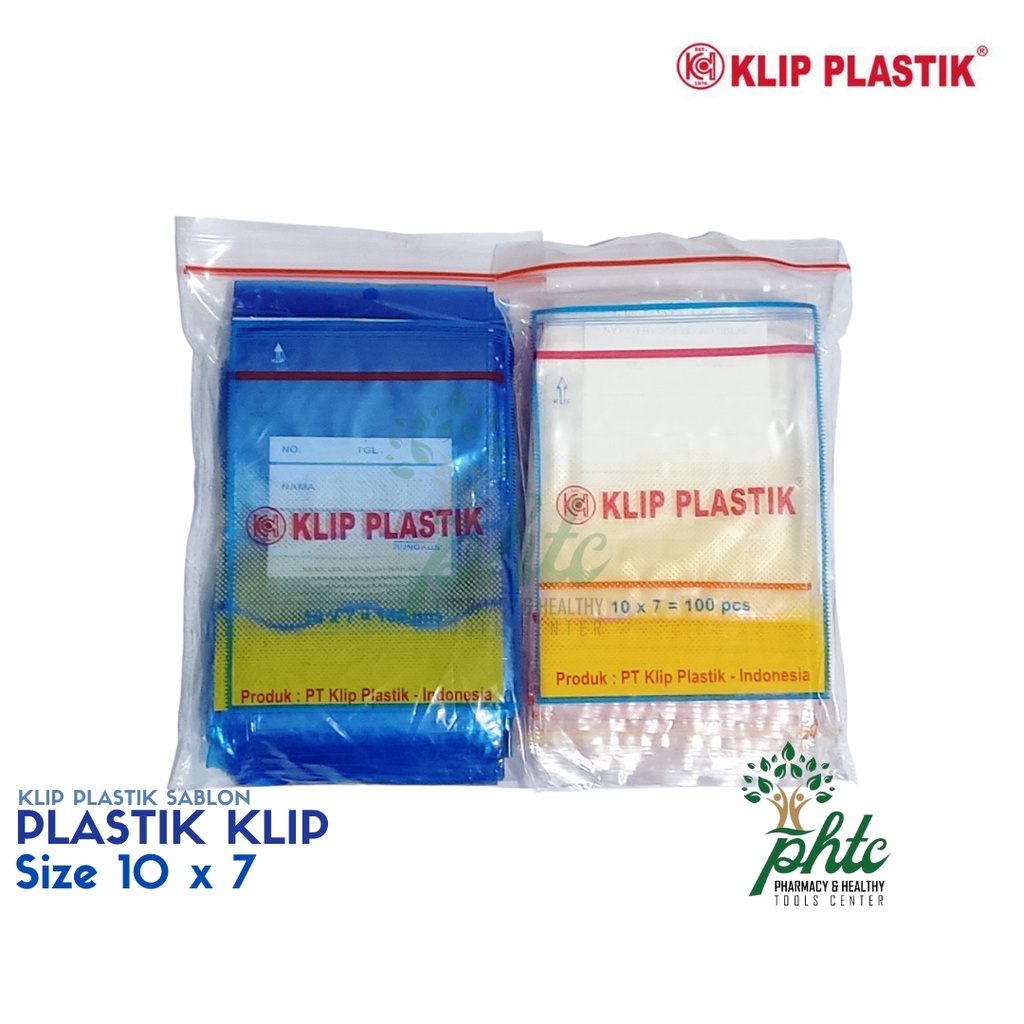 KLIP PLASTIK 10 x 7 l Plastik Klip 10x7 Beretiket Isi 100 Lembar