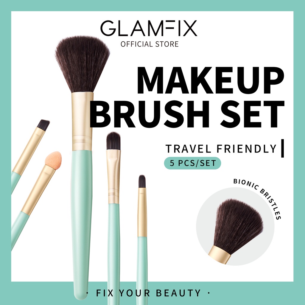 Jual GLAMFIX Excellent Brush Set Lake Blue Shopee Indonesia