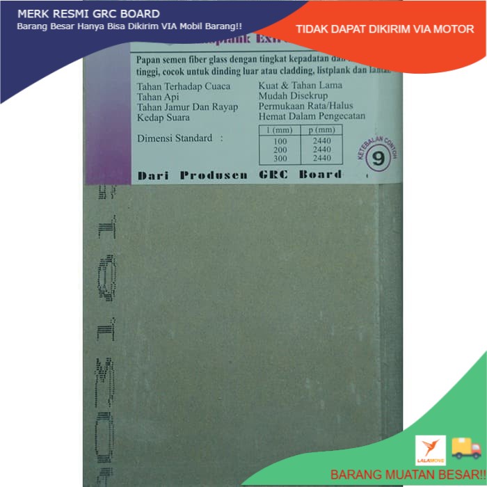 

GRC Superplank 9mm x 100mmx 2440mm