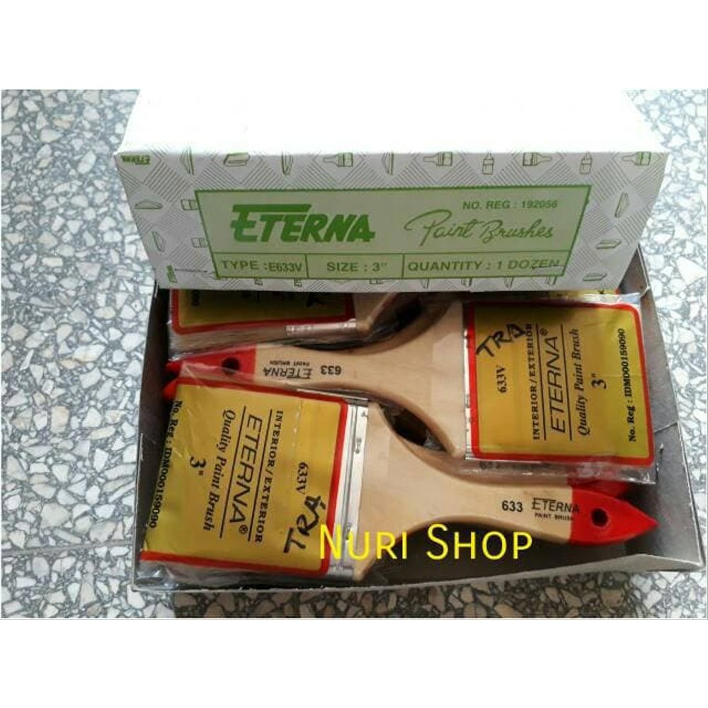 

KUAS CAT ETERNA 3in atau 3 inch - HARGA per LUSIN Diskon