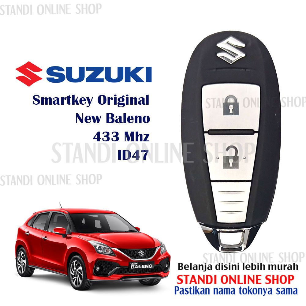 Remote Set Komplit Kunci Smartkey Suzuki New Baleno Original