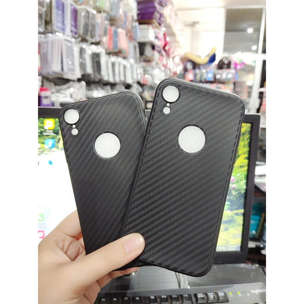 NEW Case Casing HP iPhone XR 6.1" Black Pattern Kondom Silikon NZR