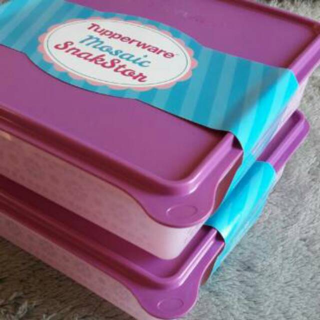 Tupperware mosaic snack n stor 1pc / 2pc