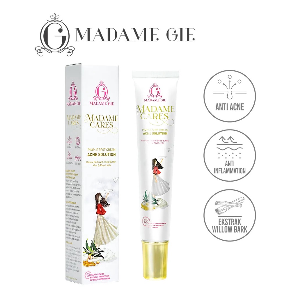 MADAME GIE Madame Cares Pimple Spot Cream Acne Solution 15ml