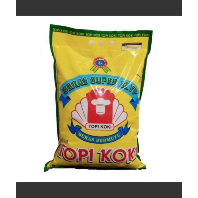 

beras super slip topi koki