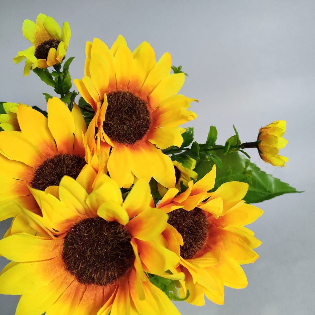 COD / BUNGA MATAHARI PLASTIK BESAR ESTETIK BT9070 BUNGA MATAHARI KUNING