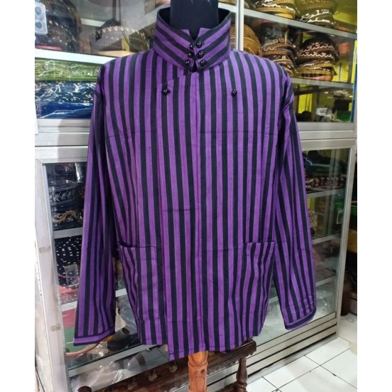 Baju Surjan Adat Jawa Warna Ungu