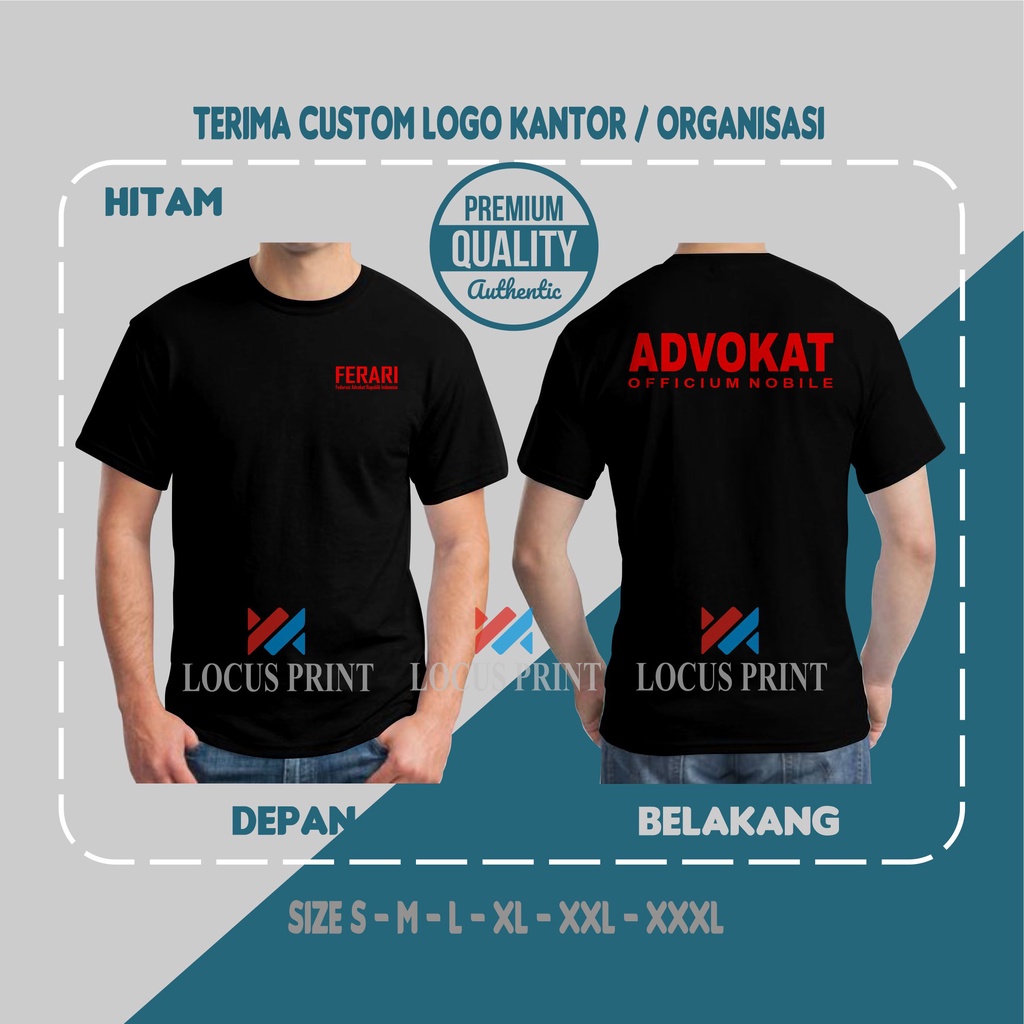 Tshirt Kaos Federasi Advokat Republik Indonesia Lawyer Pengacara Hukum Cotton Combed