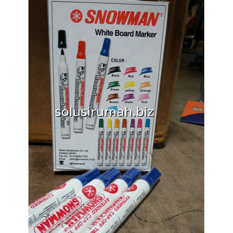 SPIDOL SNOWMAN BROADMARKER BLUE BESAR BG-12