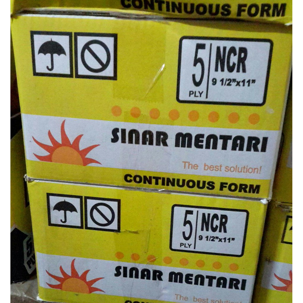 

Continuous form Sinar mentari 9,5 x 11 rangkap 5