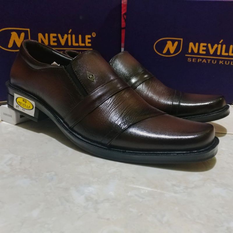 Neville Sepatu Pantofel Kulit Asli Pria Sepatu Formal Kantoran Elegan Murah Kode NV3