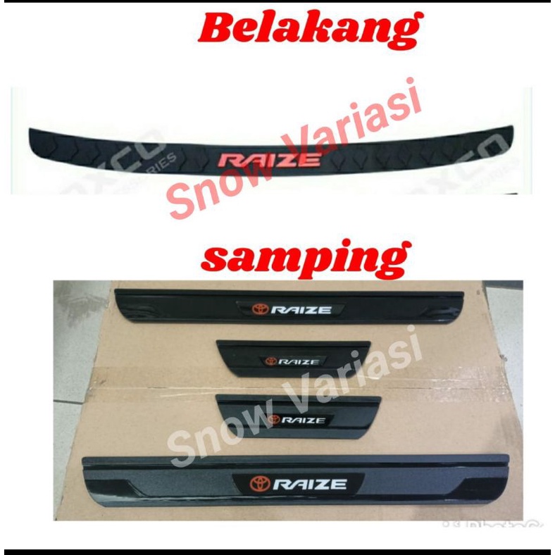 Paket Sillplate Samping Belakang Raize Rocky 2021 2023 2024 Hitam