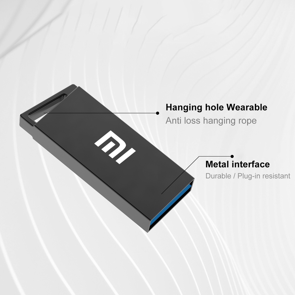 XIAOMI (Huluboy) Flashdisk USB 3.0 Kapasitas 1TB / 2TB Anti Air Dengan OTG Adapter Untuk Komputer