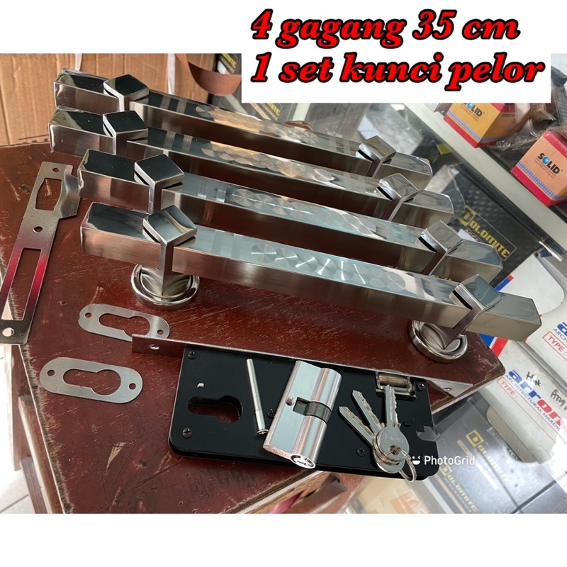 Promo murmer kunci pintu kupu2,1set kunci pelor +ph 33 cm stanlis