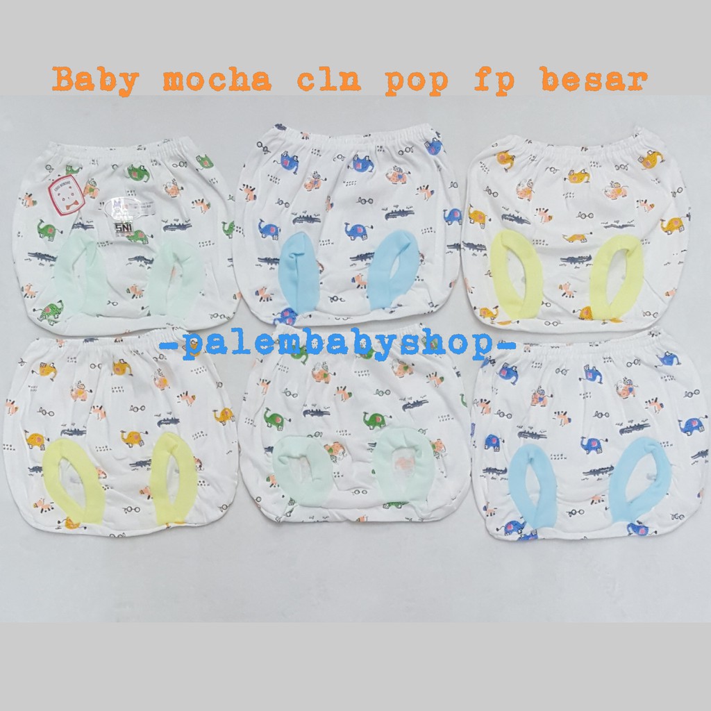 Baby mocha celana pop tipis besar motif isi3 termurah 6-9bulan