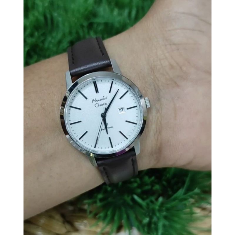 alexandre christie ladies primo steel tali kulit original