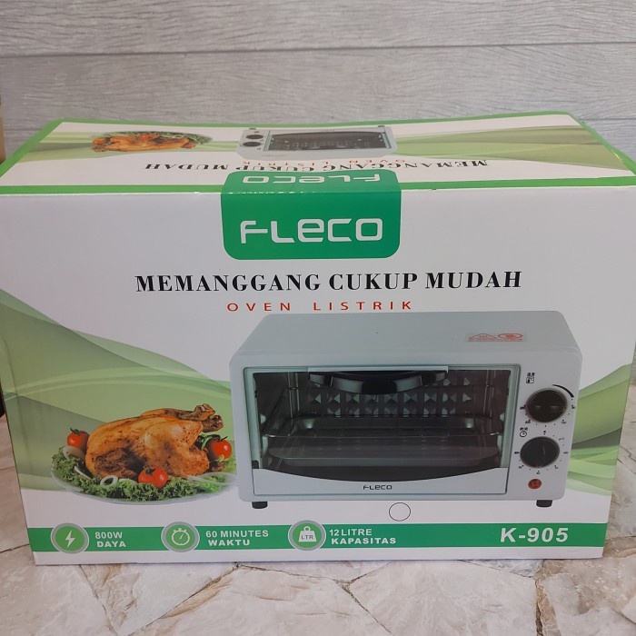 Promo Terbaru!!!Oven listrik fleco K-905 Serbaguna Buat Memanggang Jadi Cukup Mudah Dengan Kapasitas 12Liter 800W