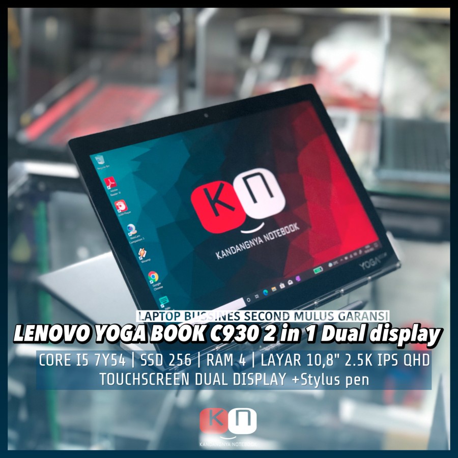 Lenovo Yoga Book 2-in-1 C930 i5 7Y54 RAM 4 SSD 256 Layar 10.8" IPS 2K