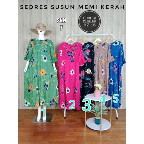 Segdres batik tangan 3/4 SNN ,  gamis batik snn , longdress batik snn , dress batik motif sunan , da