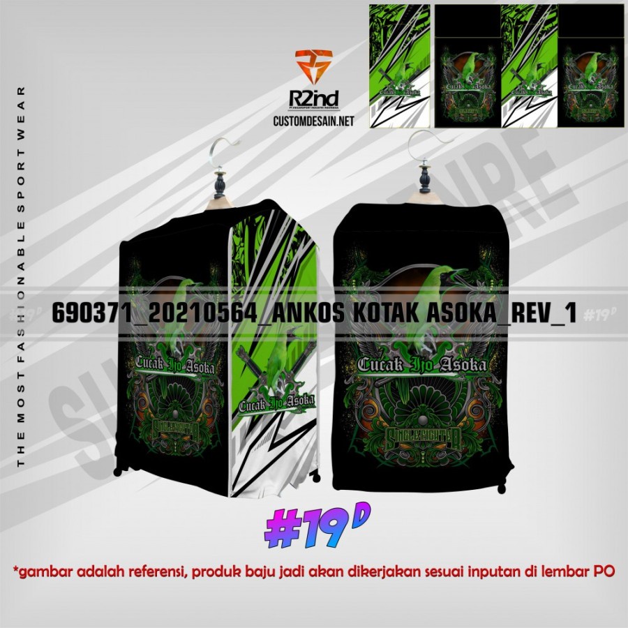 Krodong Sangkar Kotak Printing Krodong Sangkar Kotak No 1, 2, 3 Custom - No 2