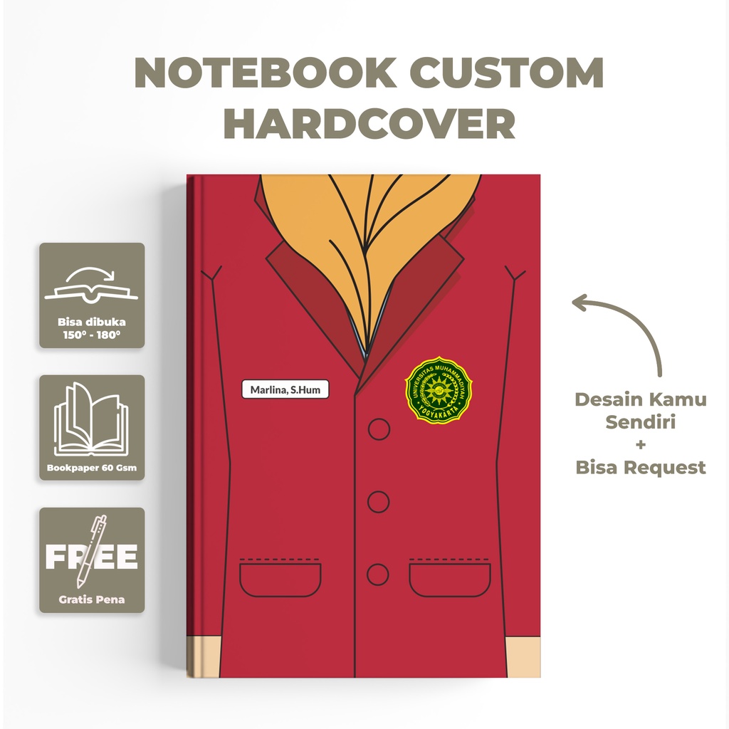 

Custom Notebook 323 / Buku Tulis Catatan Blocknote Seminar Event Kantor Sekolah