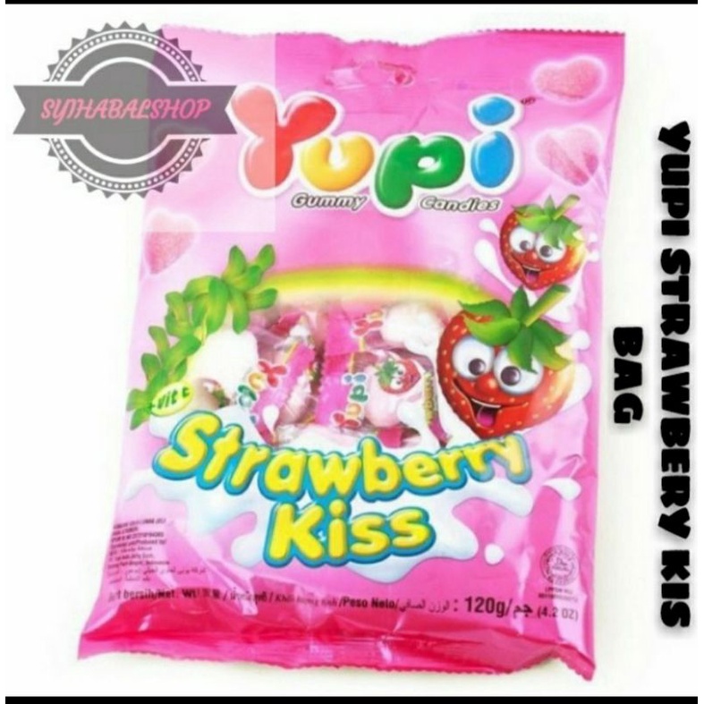 

Yupi Strawberry Kiss Bag 120gr