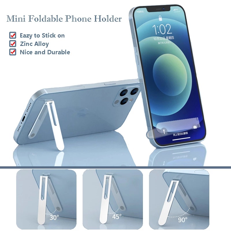 IPHONE Bracket Stand Holder Handphone / Tablet Universal Magnetik Mini Portable Bahan Zinc Alloy Ultra Tipis Tahan Lama Android