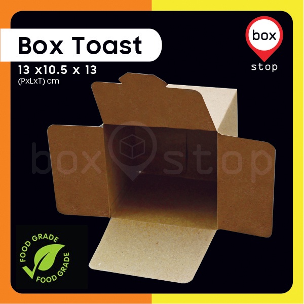 Kotak Box Dus Take Away -Toast Roti Bakar (model Janji Jiwa) - isi 2 (30 pcs)