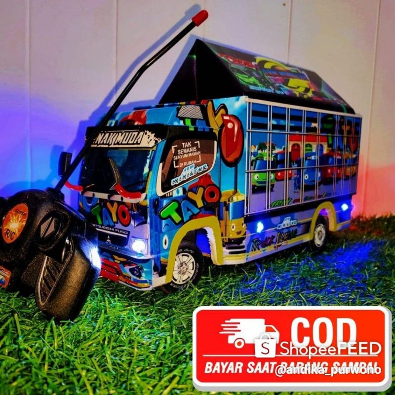 Mobile Remote Control Truk Oleng Mainan Anak Ty Terbaru Full Lampu
