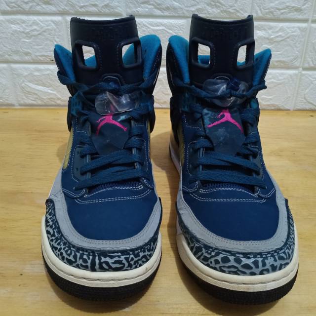 Sepatu Basket Nike Jordan Spizike Space Blue Second