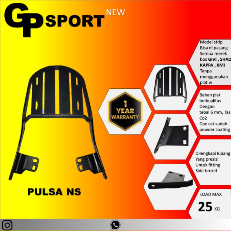 BREKET BOX BRACKET BOX GP SPORT BAJAJ PULSA 200 NS