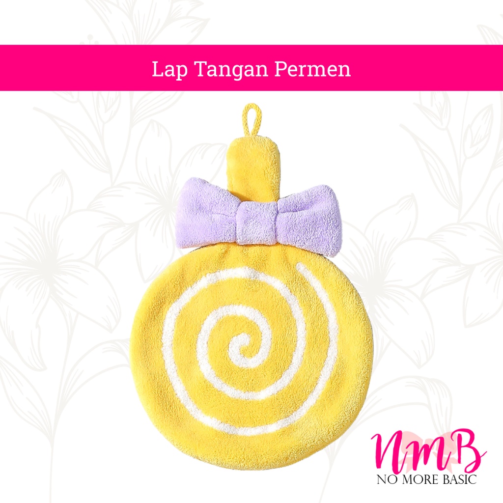 Lap Tangan Gantung Lolipop / Handuk Tangan Gantung Bentuk Permen / Handuk Anak / Hand Towel