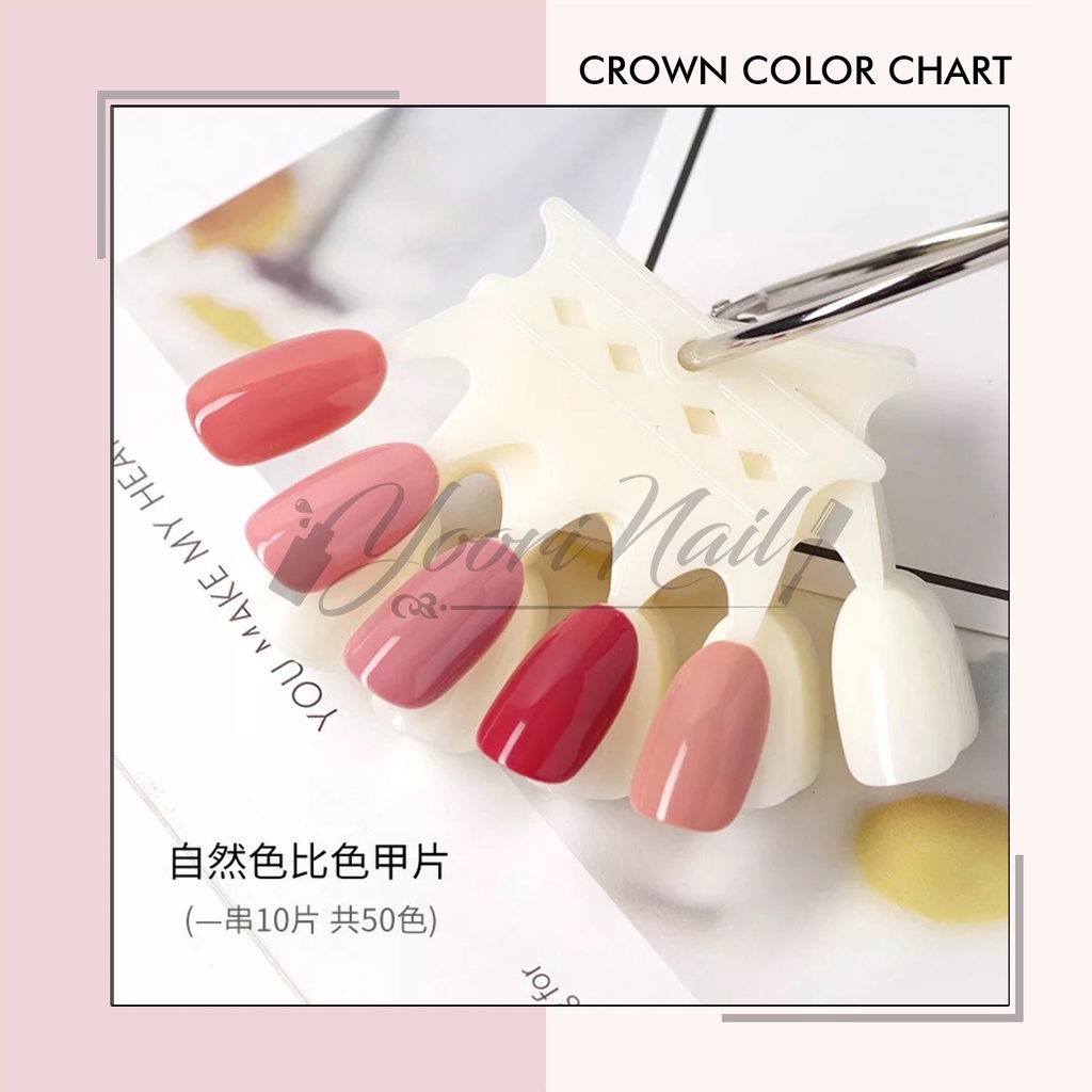 10pcs Crown Color chart set display kuku mini crown mahkota display kutek pajangan nail art