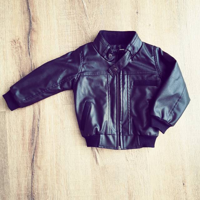 Toff top biker leather jacket preloved