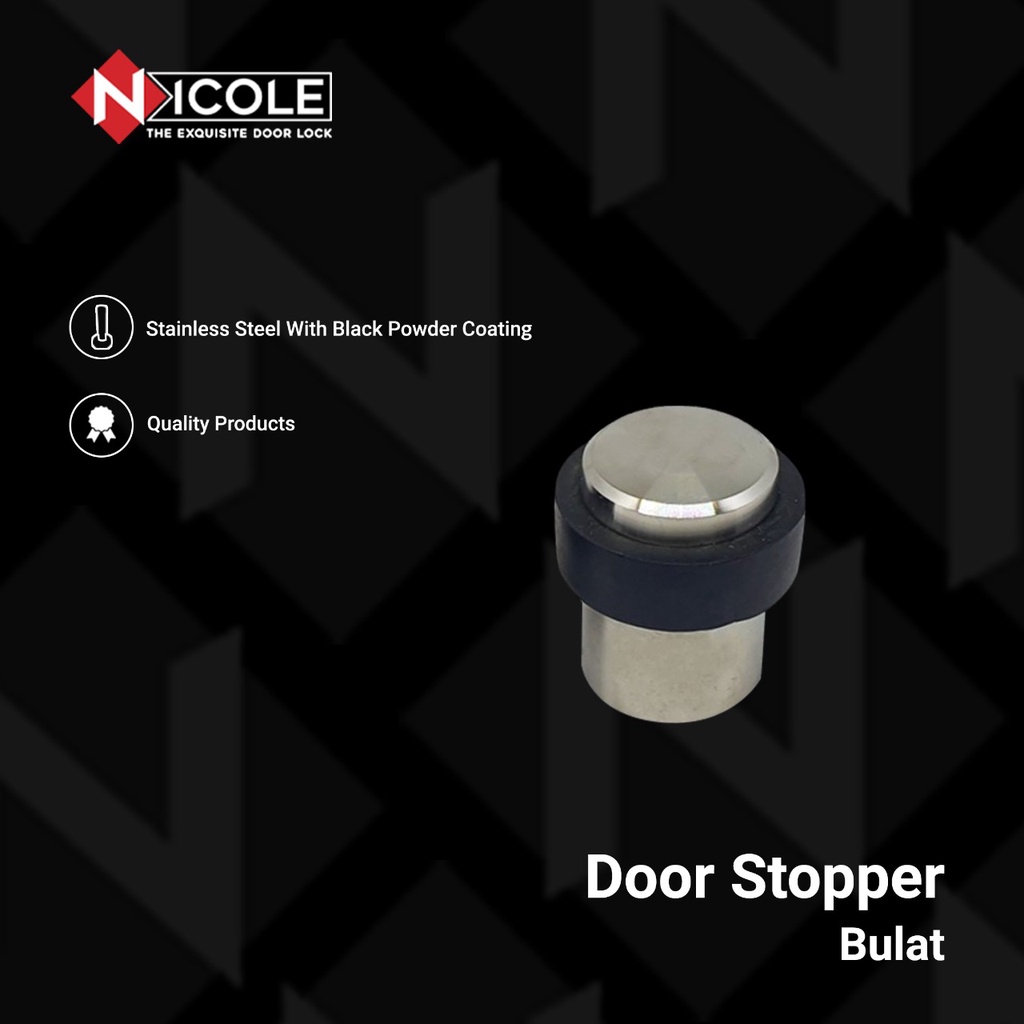 Door Stopper Stainless / Penahan Pintu / Door Stopper Hitam