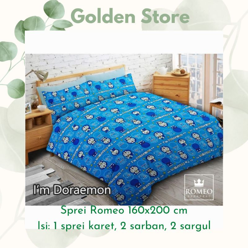 Sprei Romeo 160x200 Motif I'm Doraemon