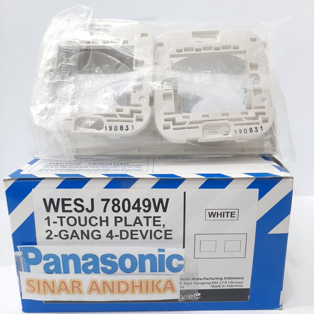 FRAME SAKLAR 2 GANG 4 DEVICE PUTIH STYLE E PANASONIC WESJ 78049W