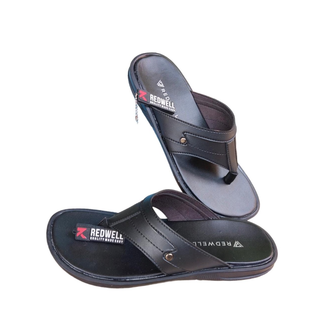 SANDAL PRIA CASUAL SENDAL KULIT ASLI DISTRO ORIGINAL SANDAL SLIDE JEPIT HITAM COKELAT