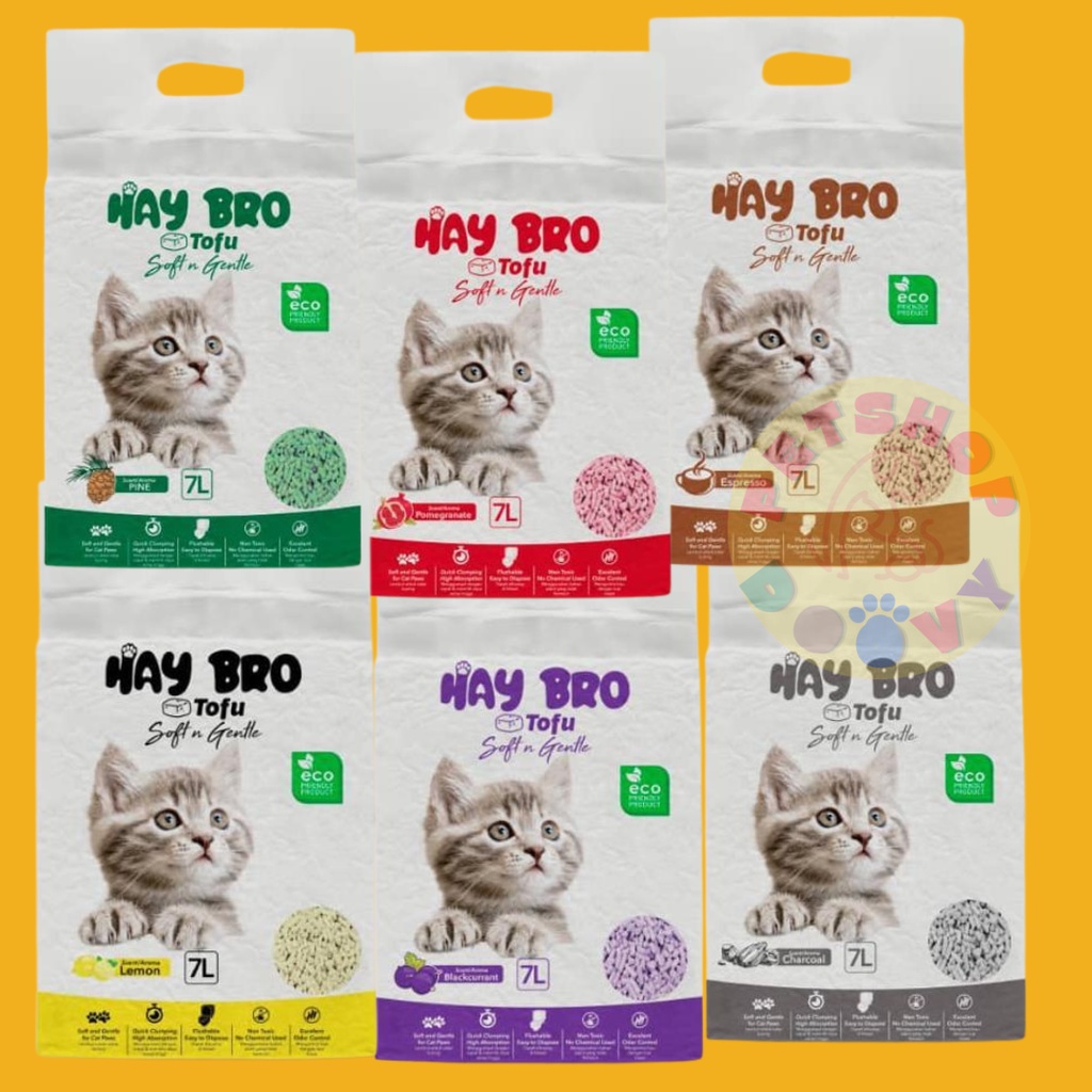 TOFU CAT LITTER HAY BRO 7L 7LITER PASIR KUCING TOFU HAY BRO 7 LITER HAY BRO TOFU  CAT LITTER 7L