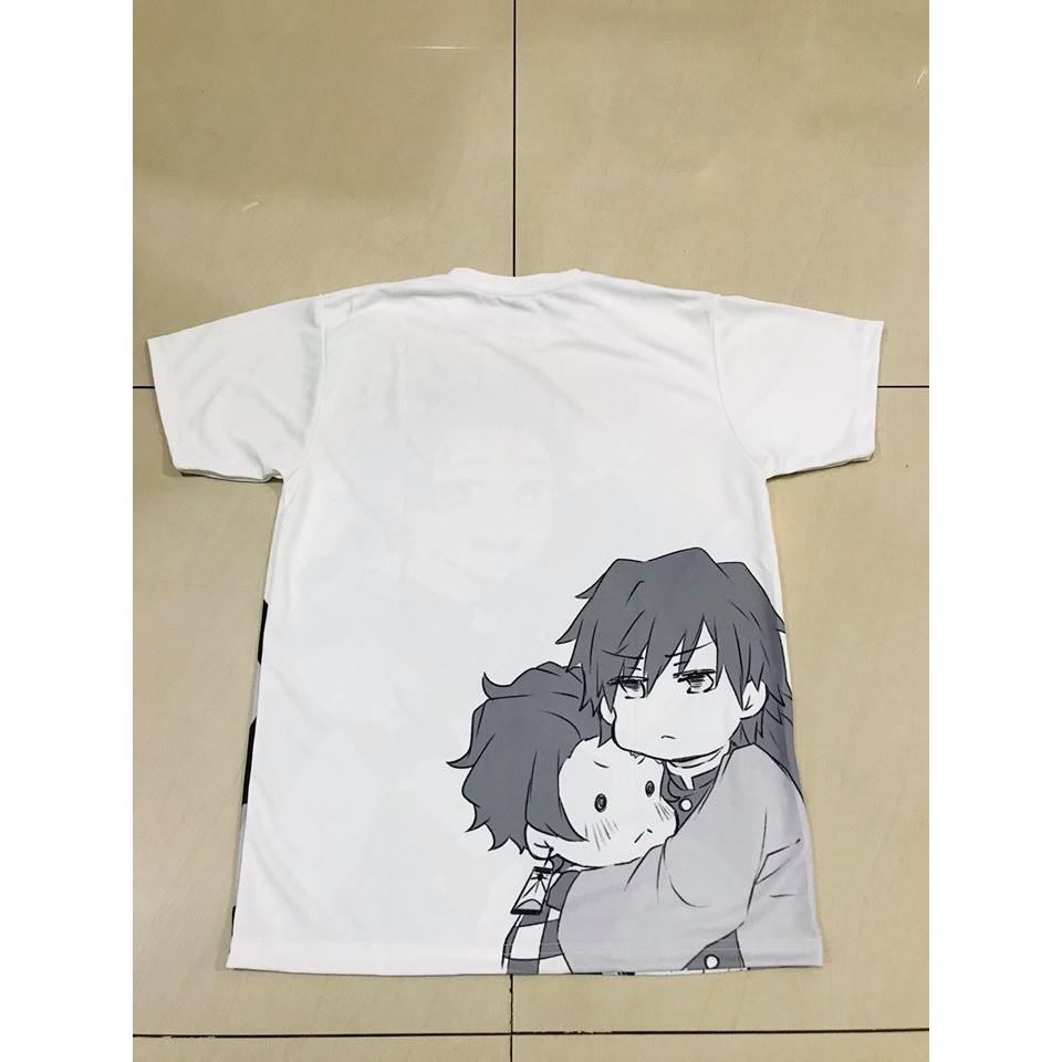 Kaos Tanjiro X Giyuu Black White Dryfit