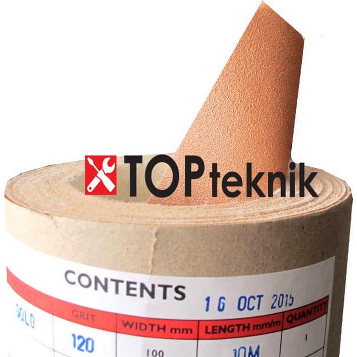 Dijual Amplas Meteran Velcro /prepet Gold grit 120 (kasar) Dry Sanding per 1M Murah