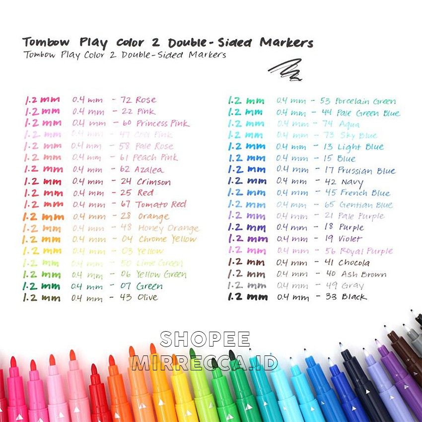 

TOMBOW PLAY COLOR 2 DOUBLE-SIDED MARKER PEN
