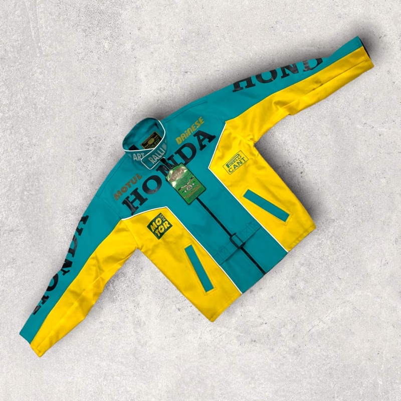 JAKET HONDA RALLIART MOTORPLUS VINTAGE (NEW OLD STOCK) not simpson yellow corn nankai