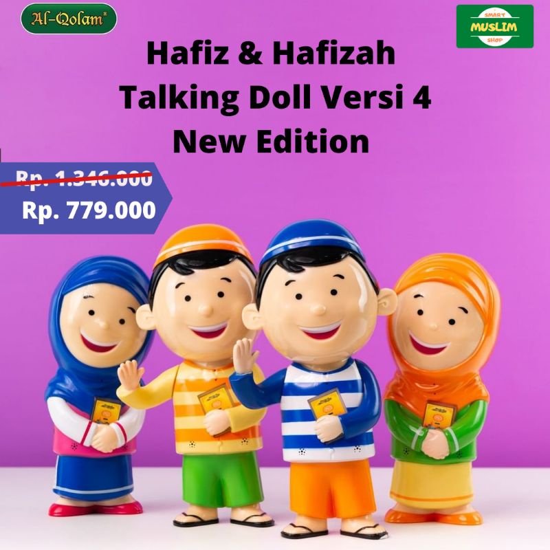 Al Qolam - Boneka Hafiz & Hafizah Talking Doll Versi 4 New Edition Grade A | New Hafidz Hafizah Juni