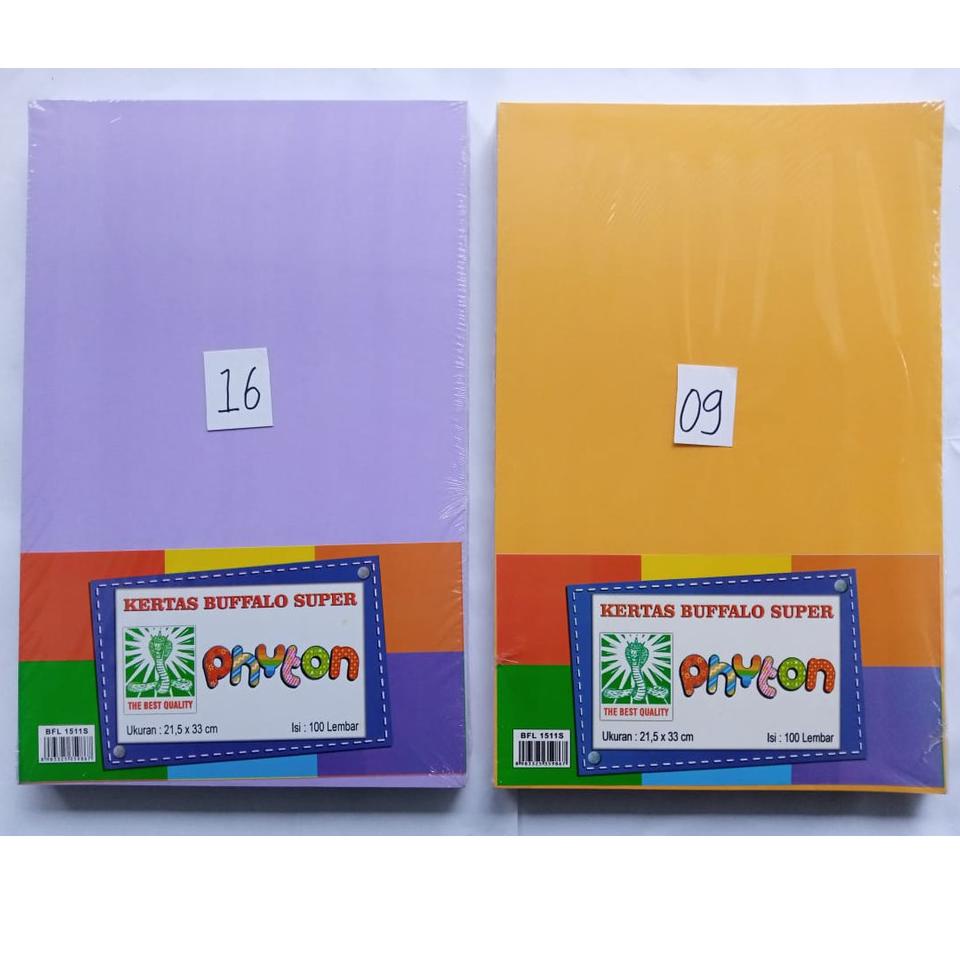 

ニ (1Pack isi 100lbr) Kertas Cover Jilid Bufalo uk f4 Merk Phyton yg Asli READY 2191 ☁