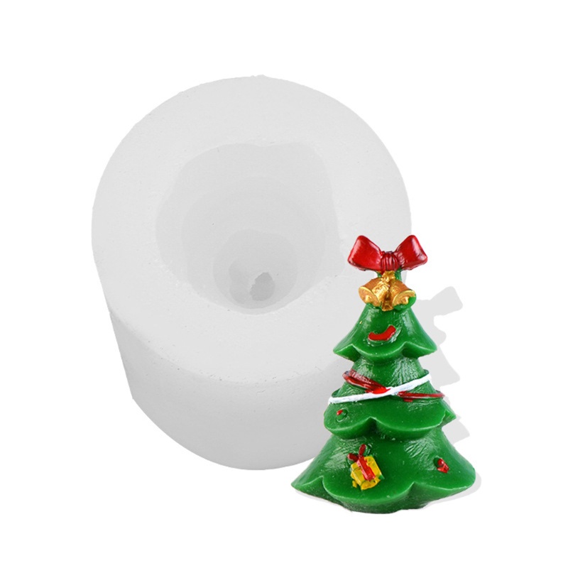 Cetakan 3D Bentuk Pohon Natal Non Toxic Dapat Dicuci Untuk Microwave Kulkas