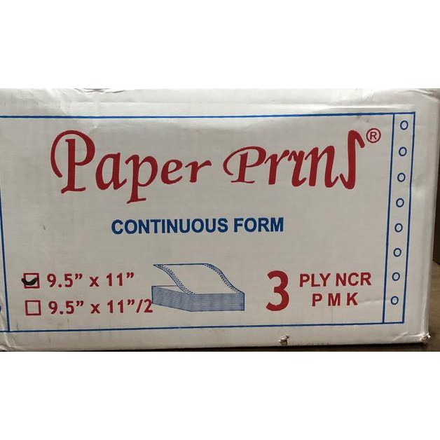 

BP88❧♥ Continuous Form / Kertas Komputer Paper Prins 91/2x11 3ply (K3) ♨NN398(=)