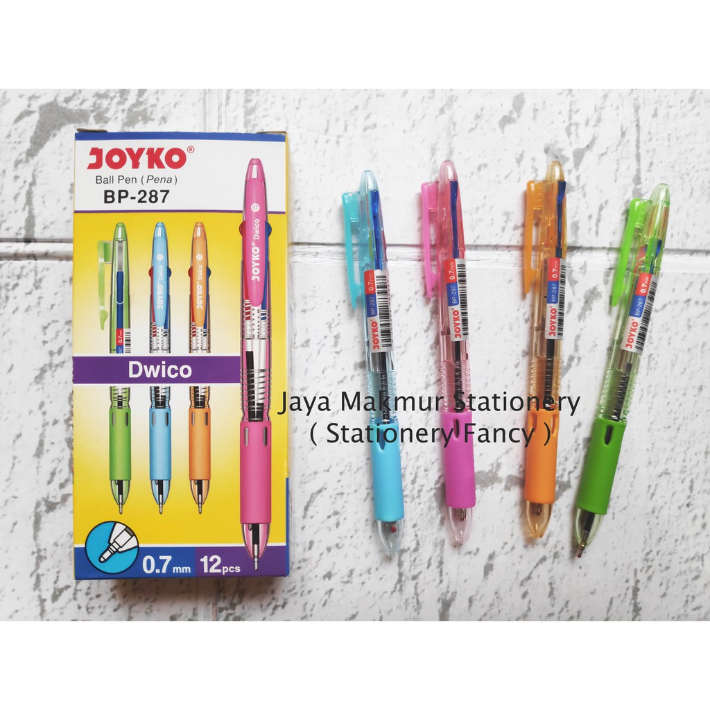 Pen Joyko dwico 2 warna 0.7 mm BP-287 (1 lusin)