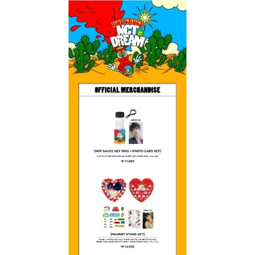 [DP-PO]Hot Sauce Album NCT DREAM MD Pc Keyring Deco Mark Jeno Jaemin Haechan Renjun Chenle Jisung